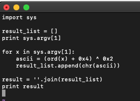 Screenshot: myDecode.py script